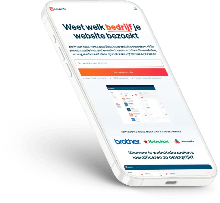 Leadinfo in gebruik