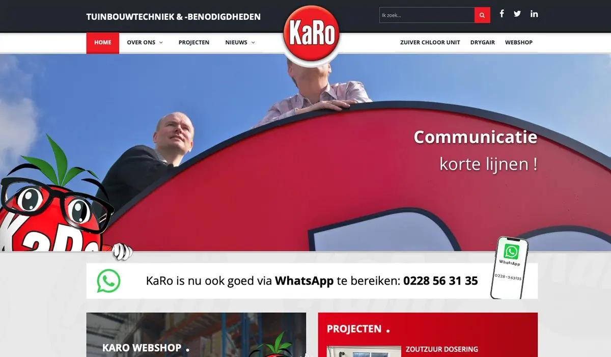 Oude site van KaRo Tuinbouwtechniek