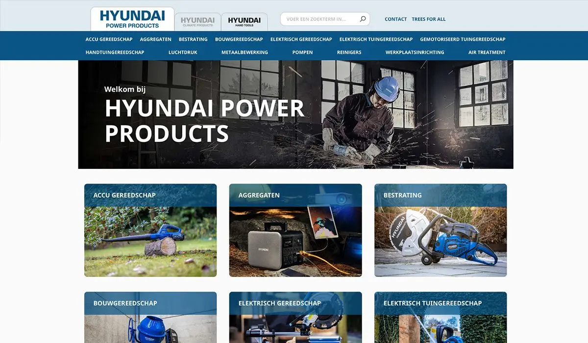Project van Miller Digital voor Dvize (Hyundai Power Products)