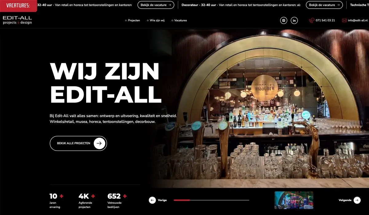 Nieuwe site van Edit-All