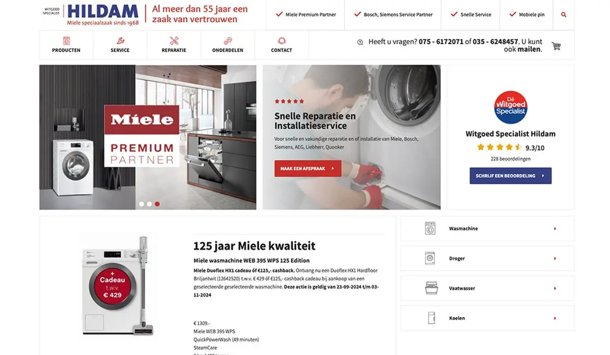 Project van Miller Digital voor Hildam