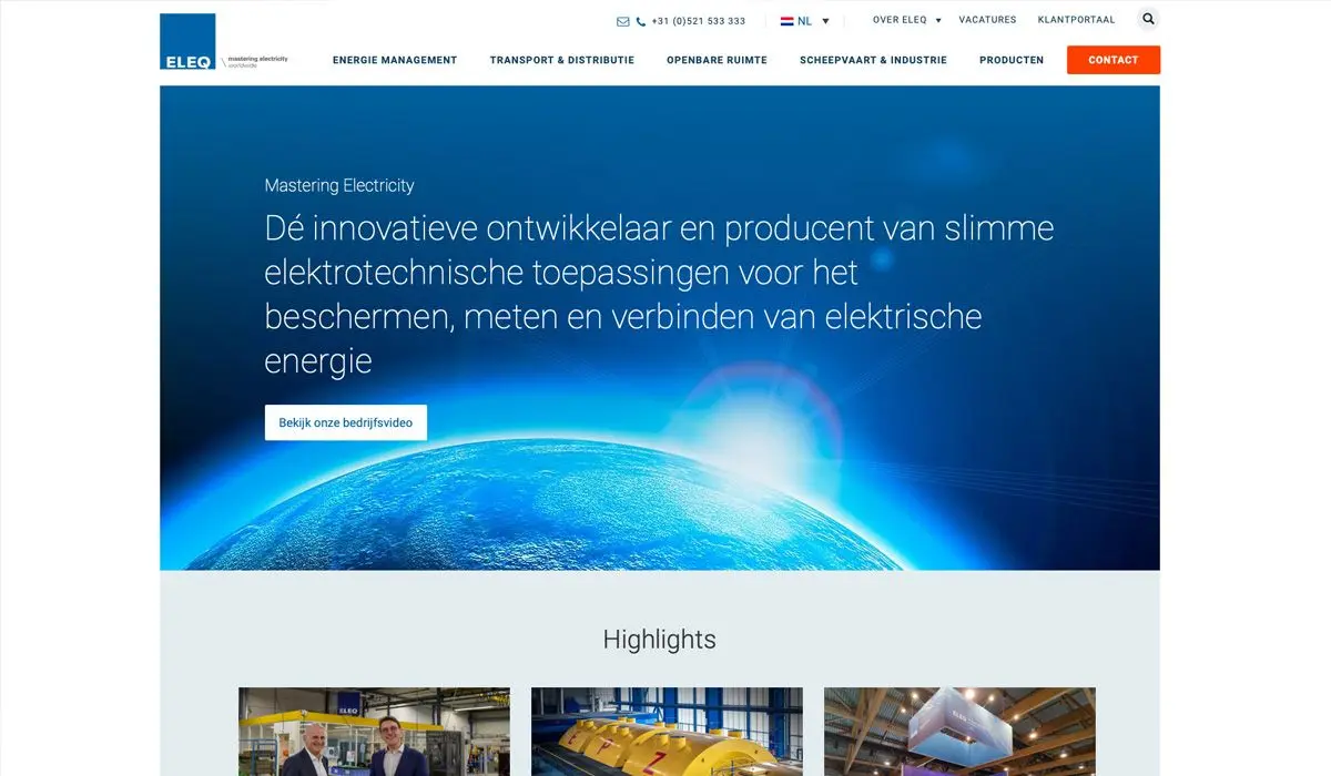 Oude site van ELEQ